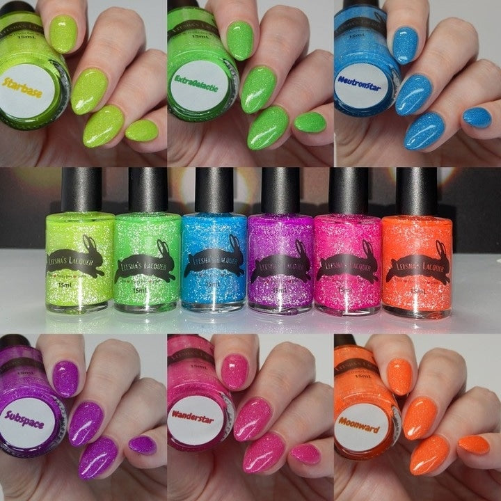 Full Neon Reflective Glitter Collection – Leesha's Lacquer