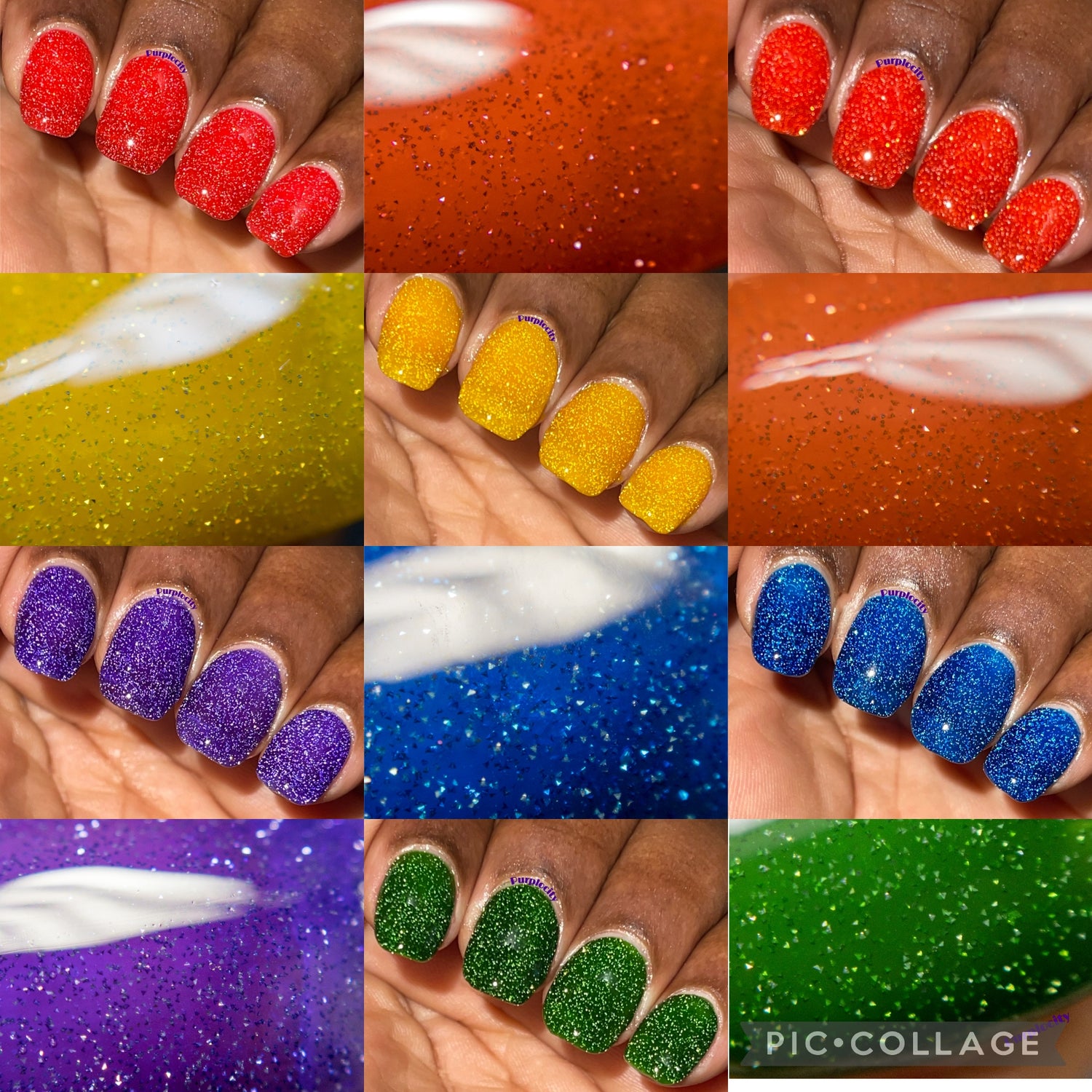 Full Rainbow Reflective Glitter Collection