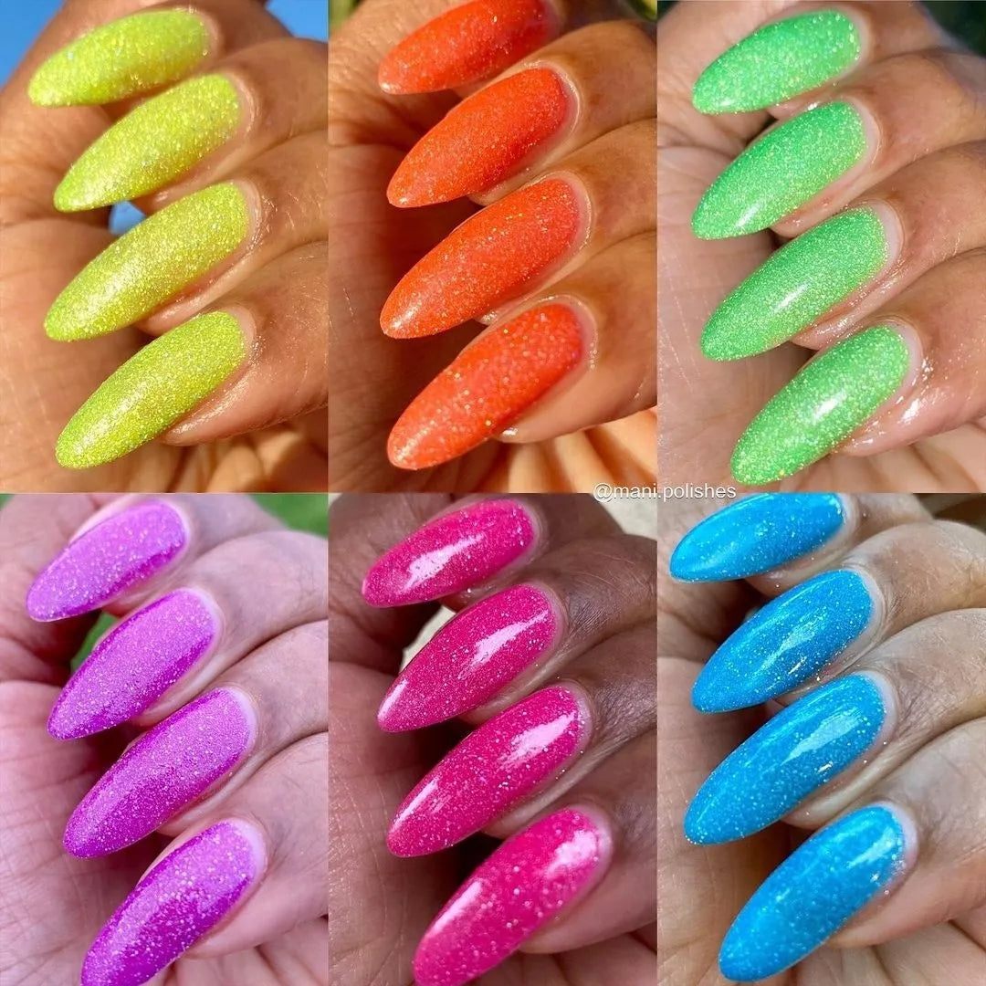 Full Neon Reflective Glitter Collection – Leesha's Lacquer